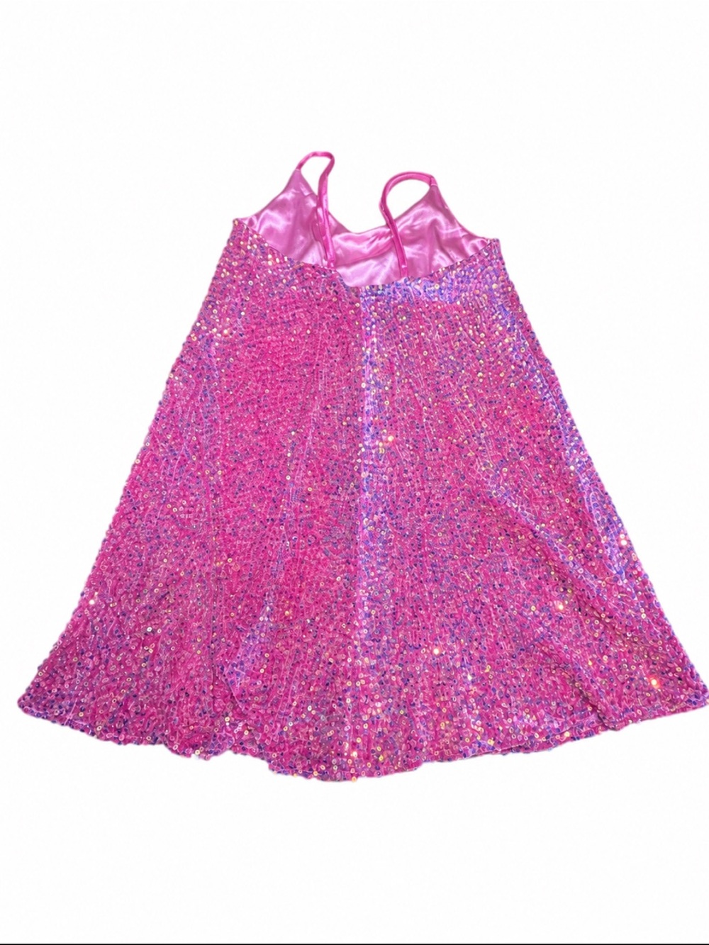 Pink Sequin Slip Dress - Picture 3 of 6